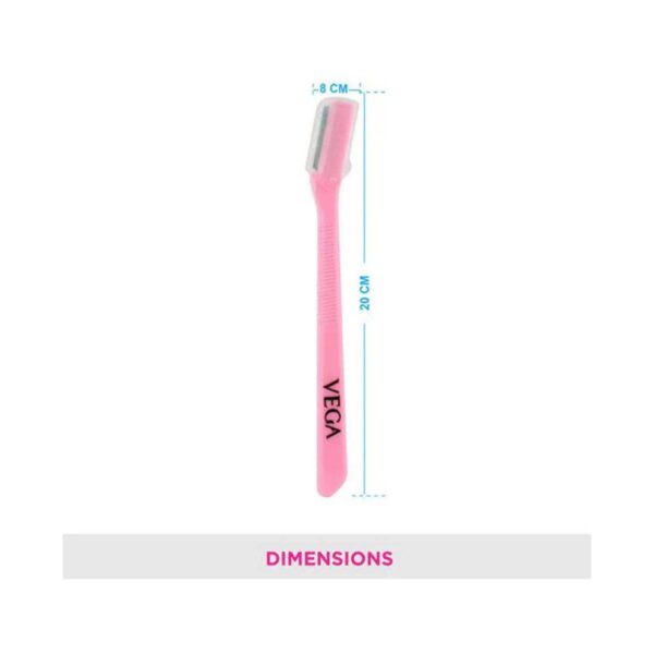 Vega Face Razor Eyebrow Shaper for Women Pack of 3 Reusable Razor for Face (ESS-01) (28 g) - Vega