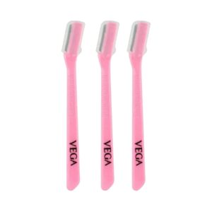 Vega Face Razor Eyebrow Shaper for Women Pack of 3 Reusable Razor for Face (ESS-01) (28 g) - Vega