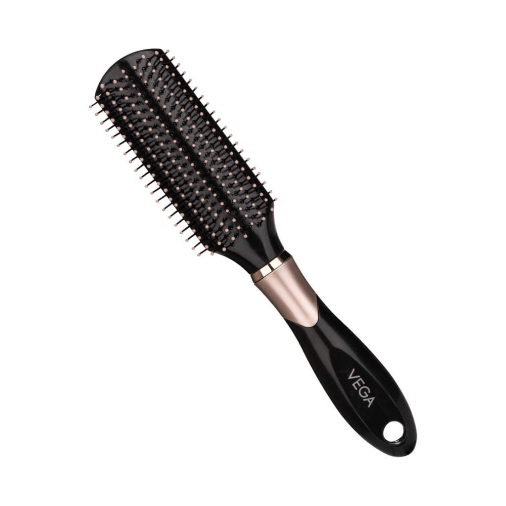 Vega Flat Hair Brush for Men and Women Reduces Snags Detangle & Add Volume to Hair (E34-FB) (76 g) - Vega