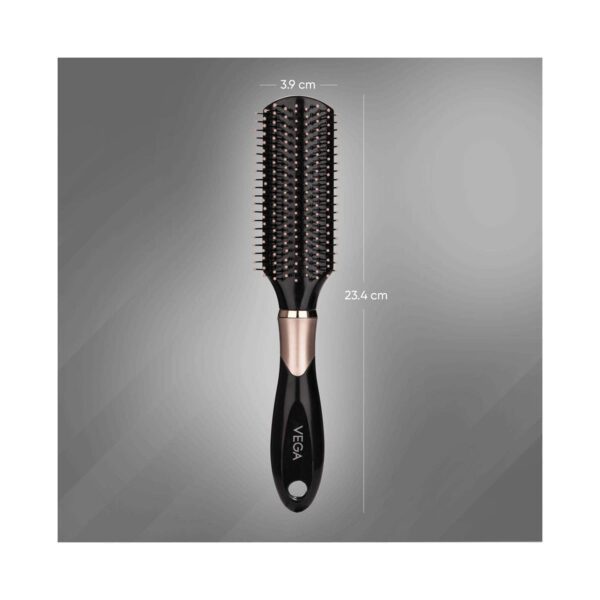 Vega Flat Hair Brush for Men and Women Reduces Snags Detangle & Add Volume to Hair (E34-FB) (76 g) - Vega