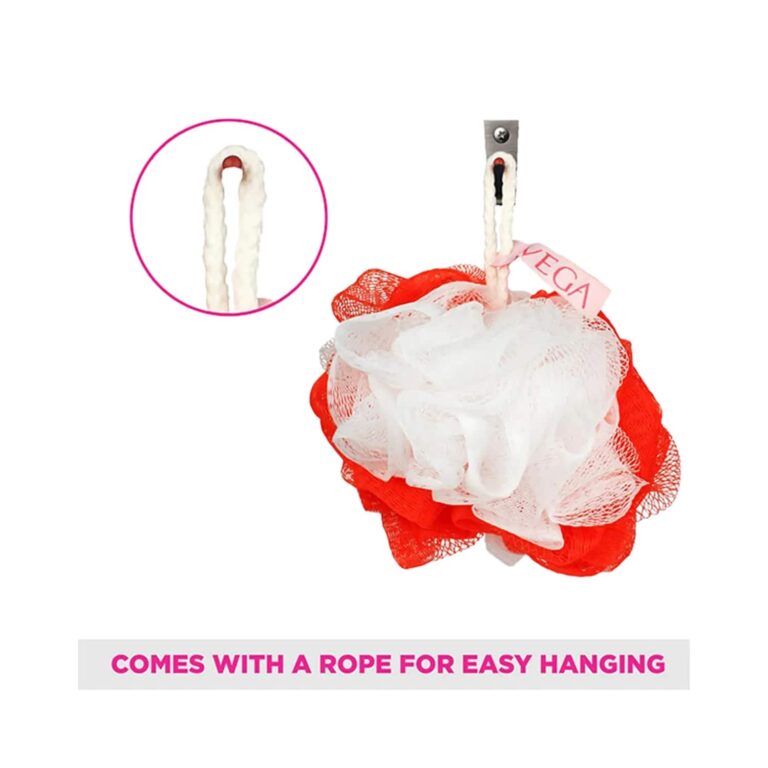 Vega Fluffy Sponge Bath Shower Loofah Sponge Scrubber Exfoliator for Women and Men (BA-3/4) (63 g) - Vega
