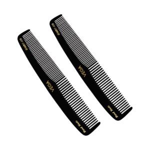 Vega Graduated Dressing Hair Comb for Men and Women Black Pack of 2 (VC2HMBC-116) (30 g) - Vega