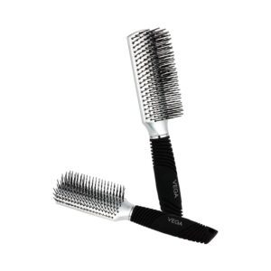 Vega Hair Brush Set Flat & Round for Men and Women 2 Piece (HSB-01) (165 g) - Vega
