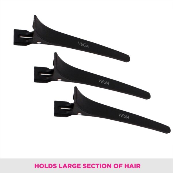 Vega Hair Clip Black Pack of 2 (22 g) - Vega