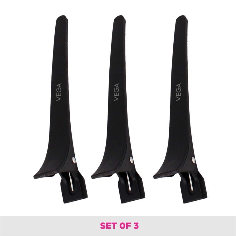 Vega Hair Clips for Large Section Hair Coloring Hair Cutting Hair Styling Black (HC-02) (20 g) - Vega