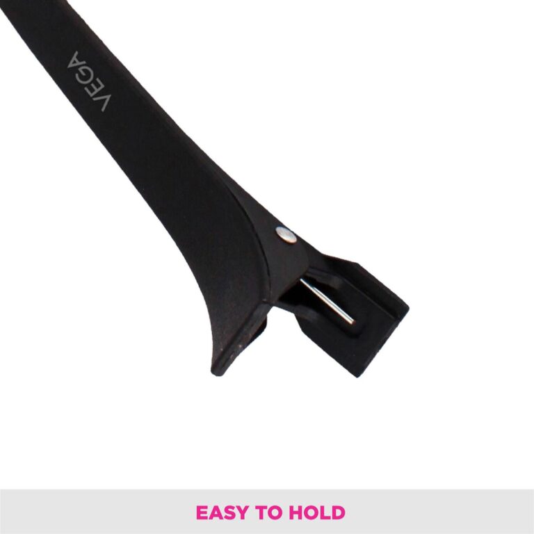 Vega Hair Clips for Large Section Hair Coloring Hair Cutting Hair Styling Black (HC-02) (20 g) - Vega