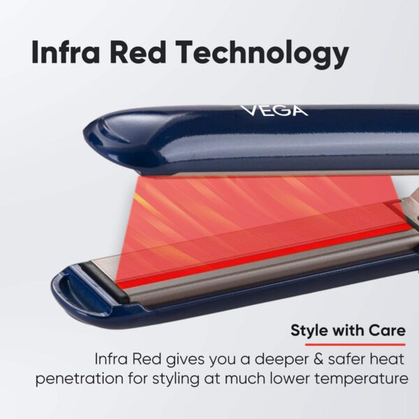 Vega Infra-Style Hair Straightener for Women with Adjustable Temperature Settings (VHSH-35) - Vega