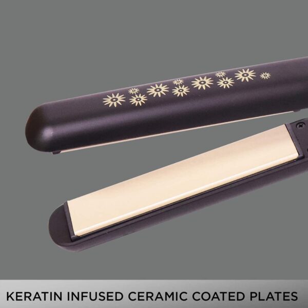 Vega Keratin Glow Hair Straightener with Keratin infused Floating Plates (VHSH-20) Black (381 g) - Vega