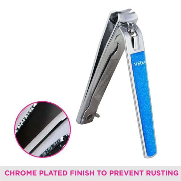 Vega Large Nail Clipper Colour May Vary Pack of 2 (VC2LNC-02) (50 g) - Vega