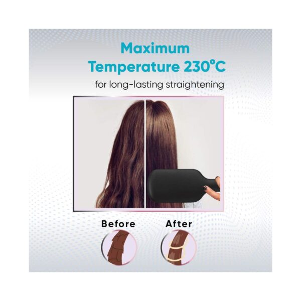 Vega LitStyle L2 Hair Straightener Brush for Women with Keratin and Argan Oil (VHSB-07) - Vega