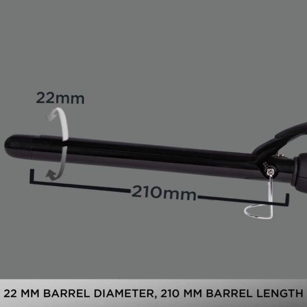 Vega Long Curl Hair Curler-22 mm with Ceramic Coated Barrel & LCD Temperature Display VHCH-04(123 g) - Vega