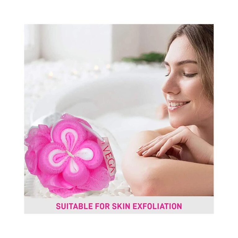 Vega Luxury Flower Sponge Bath Shower Loofah Sponge Scrubber Exfoliator for Unisex BA-3/5 (76 g) - Vega