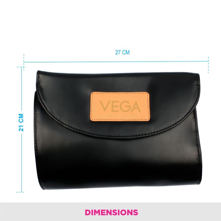 Vega Makeup Brush Set with Black Leather Case Set of 27 (LK-27) (975 g) - Vega