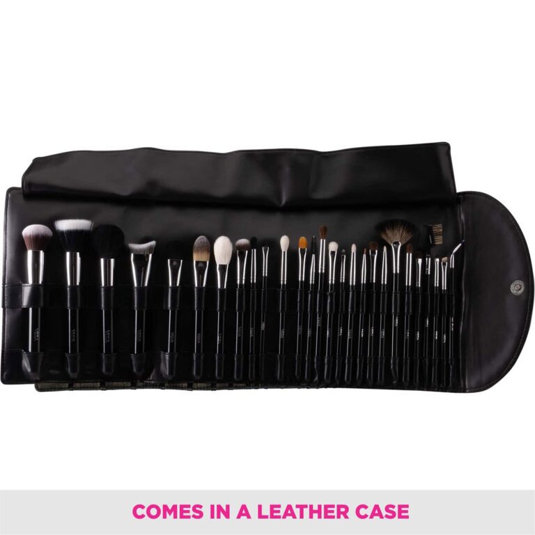 Vega Makeup Brush Set with Black Leather Case Set of 27 (LK-27) (975 g) - Vega