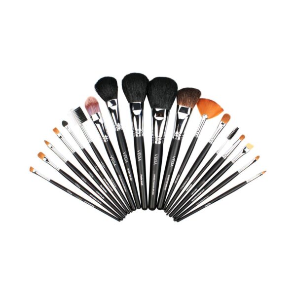 Vega Makeup Brush Set with Black Leather Case Set of 27 (LK-27) (975 g) - Vega