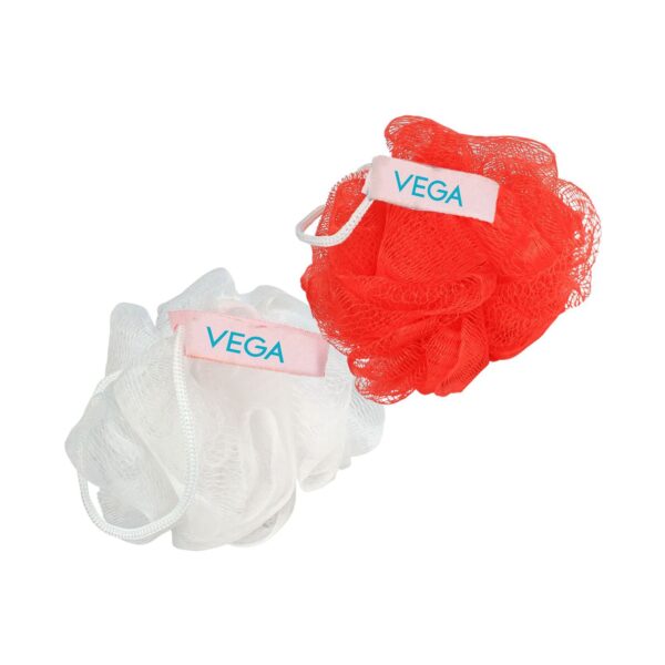 Vega Mini Sponge Bath Shower Loofah Sponge Scrubber Exfoliator for Women & Men Pair (BA-3/12) (54 g) - Vega