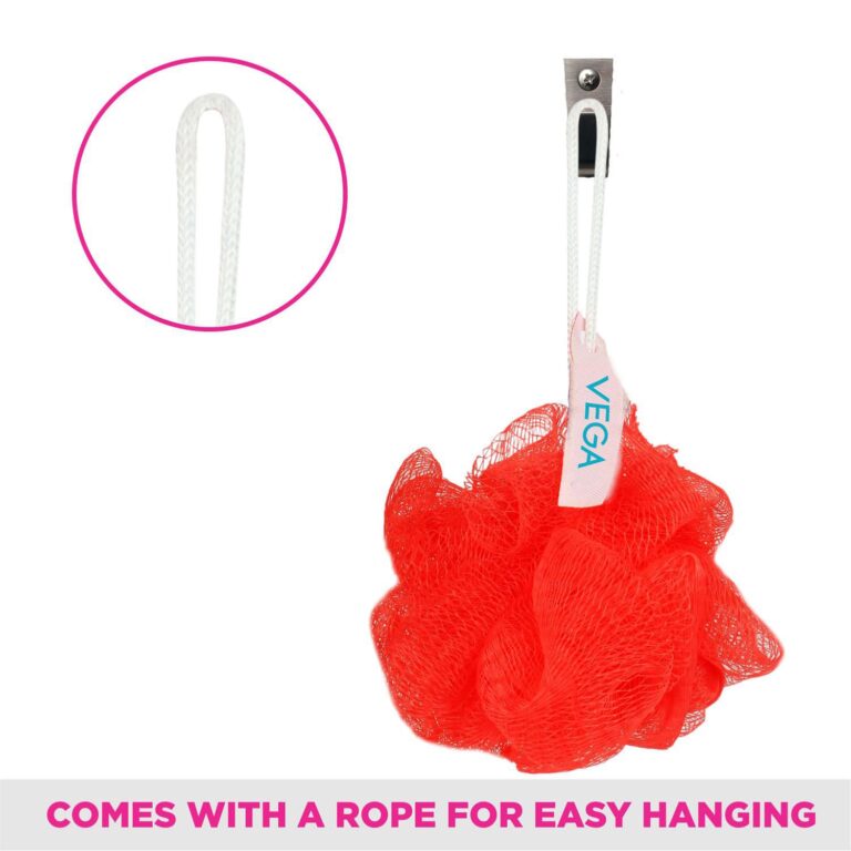 Vega Mini Sponge Bath Shower Loofah Sponge Scrubber Exfoliator for Women & Men Pair (BA-3/12) (54 g) - Vega