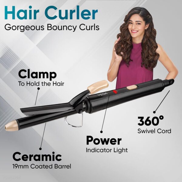 Vega Miss Versatile Styling Set Straightener Curler & Dryer Gift Combo (VHSS-03) (1141 g ) - Vega