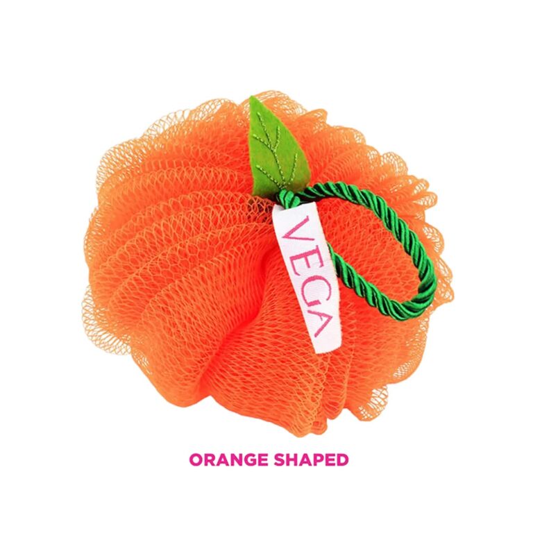 Vega Orange Sponge Bath Shower Loofah Sponge Scrubber Exfoliator for Women and Men (BA-3/10) (105 g) - Vega