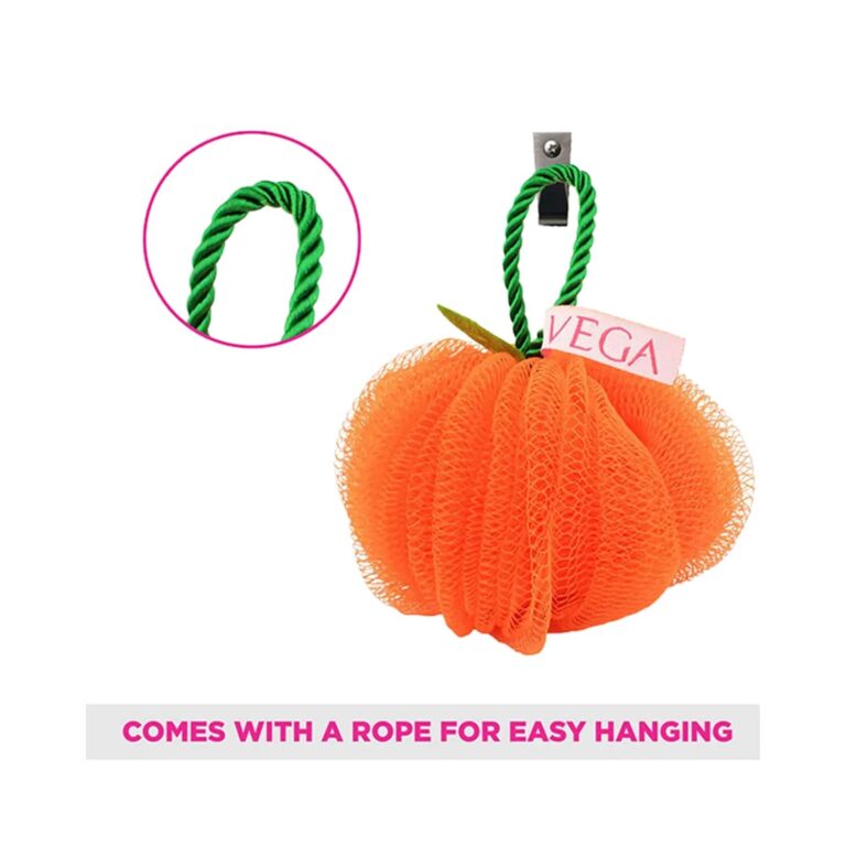 Vega Orange Sponge Bath Shower Loofah Sponge Scrubber Exfoliator for Women and Men (BA-3/10) (105 g) - Vega