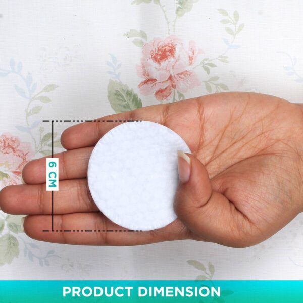Vega Organic Cotton Pads For Makeup Remover & Face Cleansing (CP-01) (50 pcs) - Vega