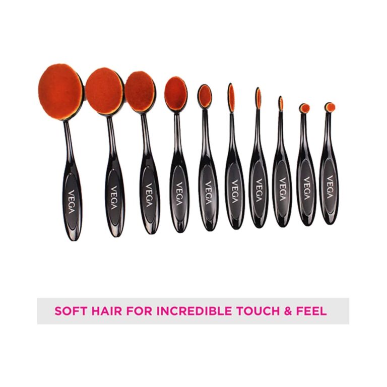 Vega Pro-Ez Professional Make Up Brushes Set of 10 (MBS-10) (286 g) - Vega