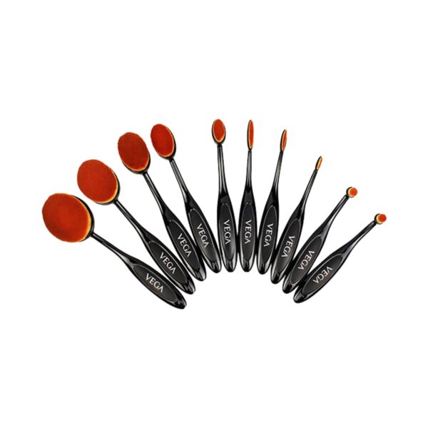 Vega Pro-Ez Professional Make Up Brushes Set of 10 (MBS-10) (286 g) - Vega