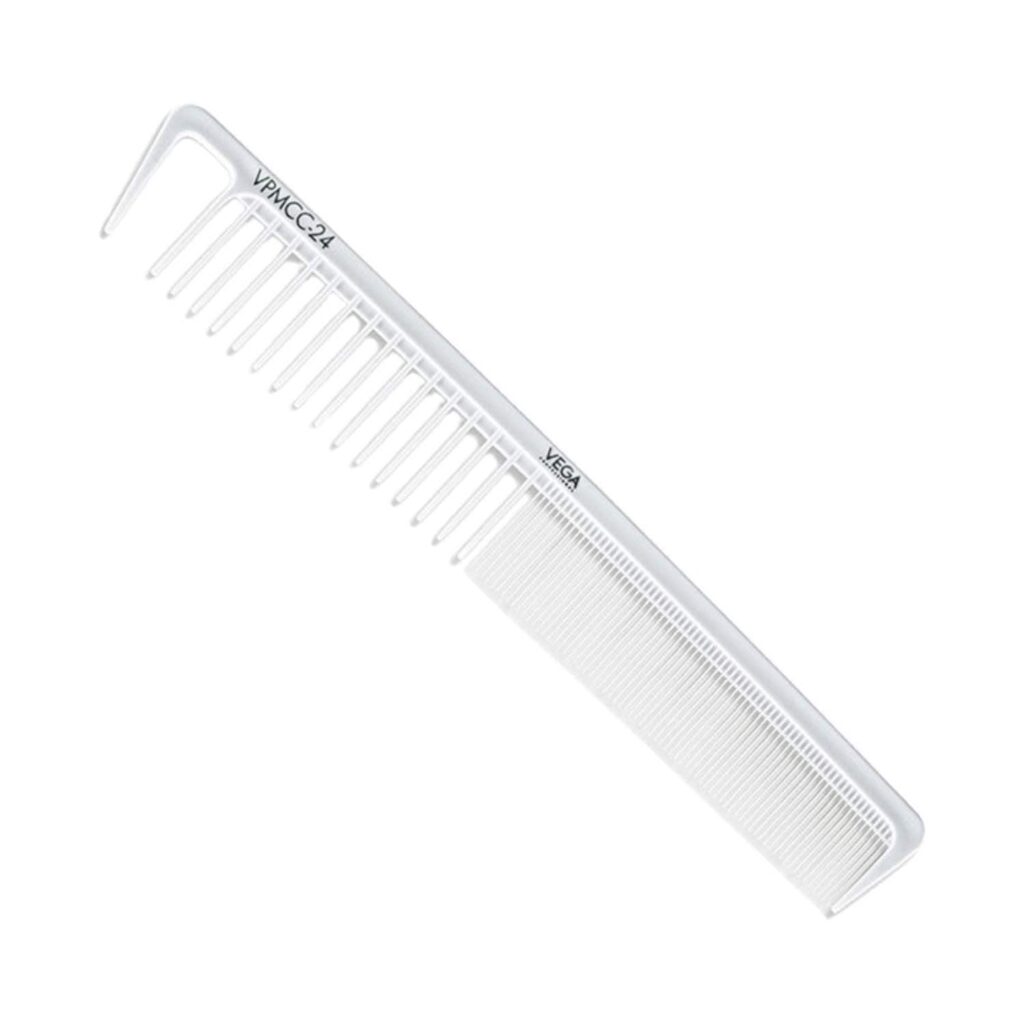 VEGA Professional Carbon Wide Cutting Comb VPMCC-24 - White Line (18 g) - VEGA Professional
