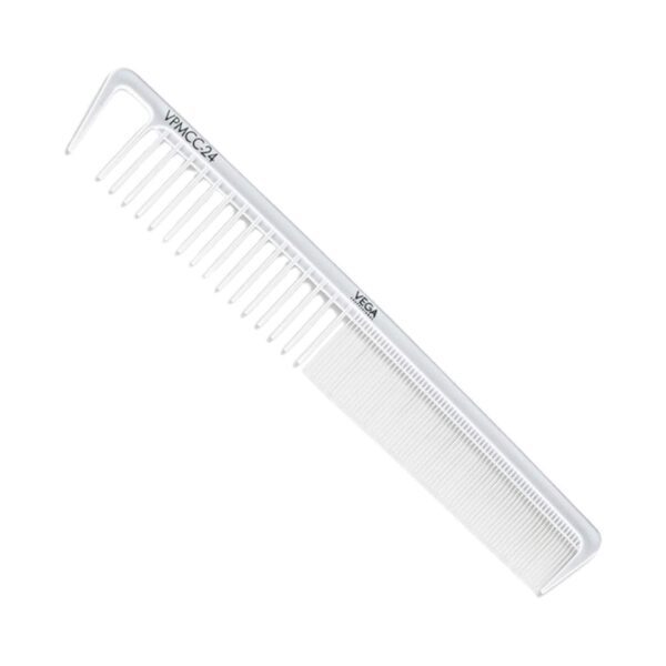 VEGA Professional Carbon Wide Cutting Comb VPMCC-24 - White Line (18 g) - VEGA Professional