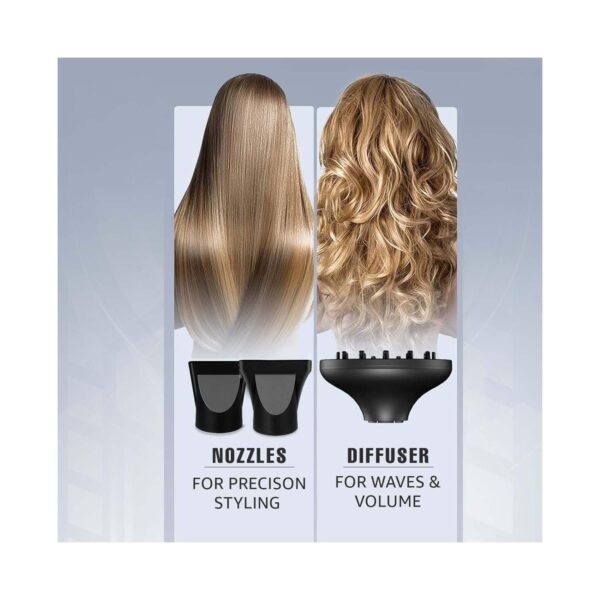 VEGA Professional Pro Dry 2000 Watts Hair Dryer with Diffuser & Nozzle Attachments (VPVHD-13) - VEGA Professional