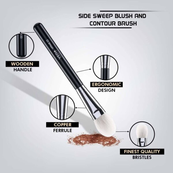 VEGA Professional Side Sweep Blush And Contour Brush - VPPMB-33 - VEGA Professional