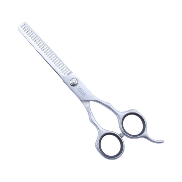 VEGA Professional Silver Ice 28 Thinning Silver line Hairdressing Scissor VPVSC-28 - Silver (51 g) - VEGA Professional