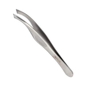 Vega Slant Tip Tweezer - Silver (TW-03) - Vega