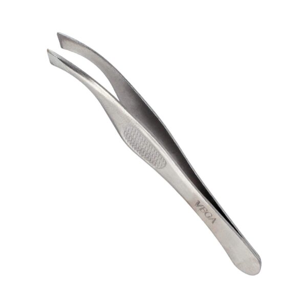 Vega Slant Tip Tweezer - Silver (TW-03) - Vega