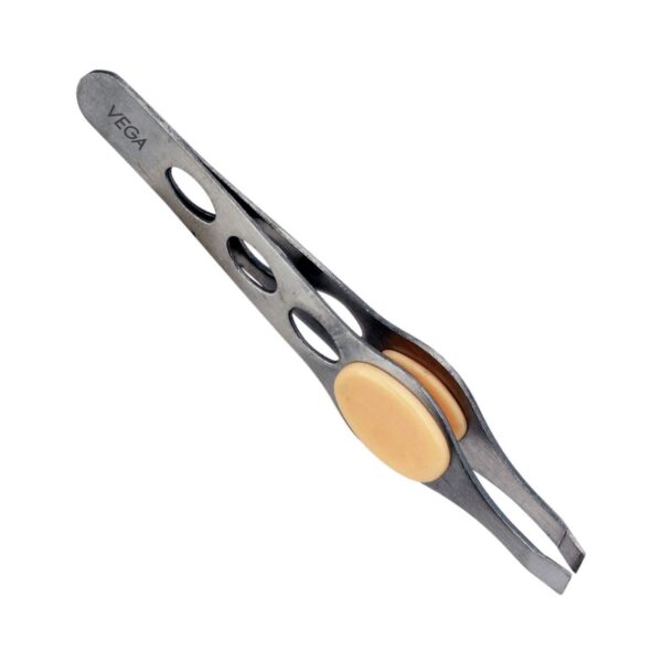 Vega Square Tip Tweezer with Rubber Grip (TW-04) - Vega
