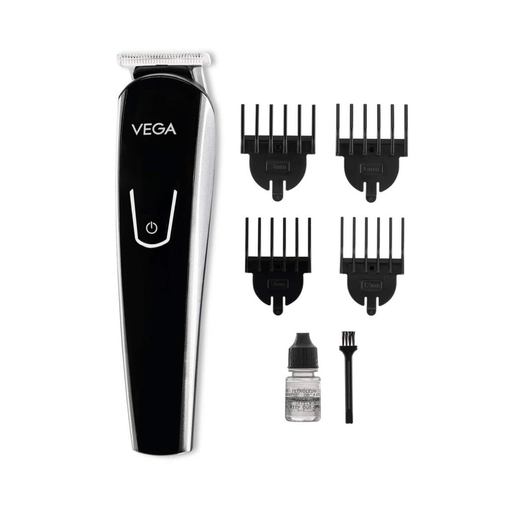Vega T-Amaze Beard Trimmer for Men with 4 Comb Attachments 60 Min Run Time (VHTH-13) (549 g) - Vega
