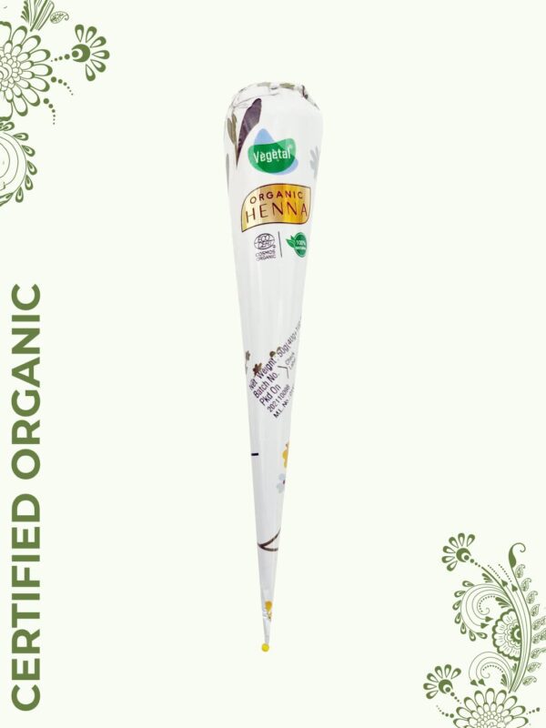 Vegetal Certified Organic Mehandi Cone 100% Natural Mehandi (Henna) for Feets and Hands 50 gm