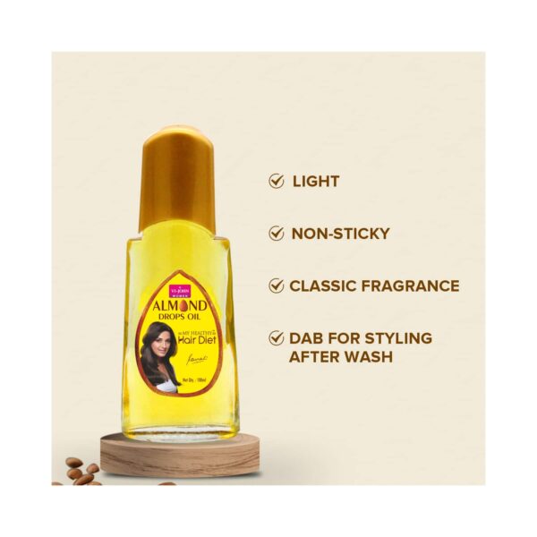 VI-JOHN Ayurvedic Almond Hair Oil (200ml) - VI-JOHN