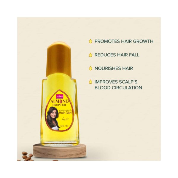 VI-JOHN Ayurvedic Almond Hair Oil (200ml) - VI-JOHN