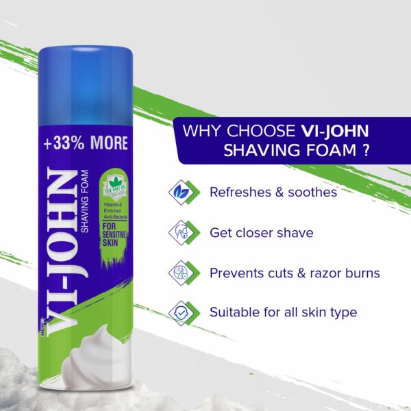 VI-JOHN Buttery Cool Shaving Foam (Pack Of 2) (300 g) - VI-JOHN