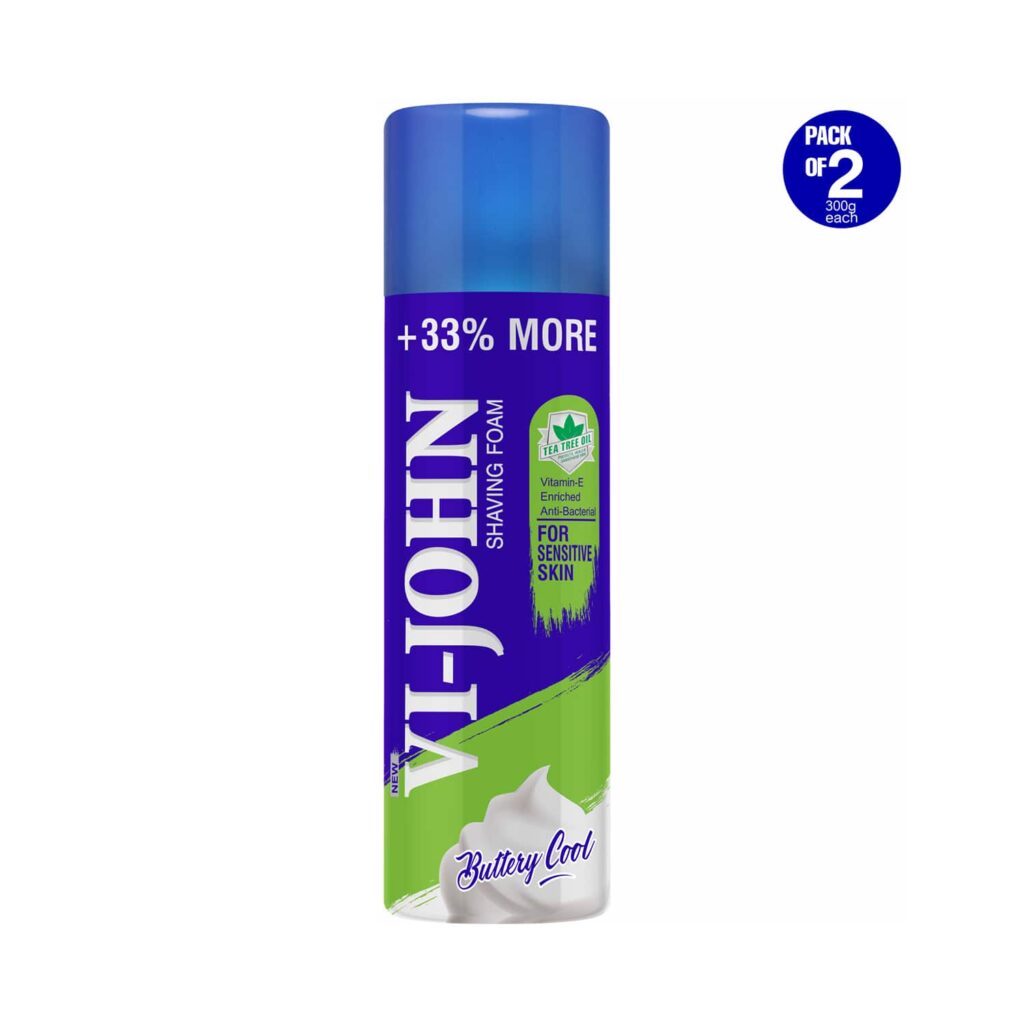 VI-JOHN Buttery Cool Shaving Foam (Pack Of 2) (300 g) - VI-JOHN
