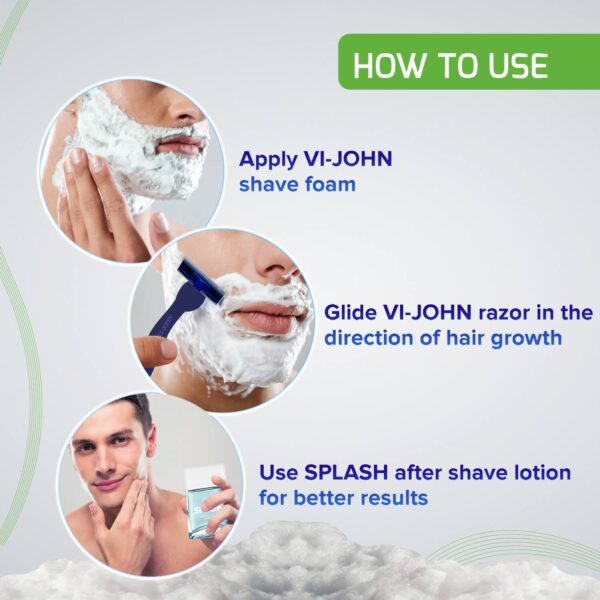 VI-JOHN Buttery Cool Shaving Foam (Pack Of 2) (300 g) - VI-JOHN