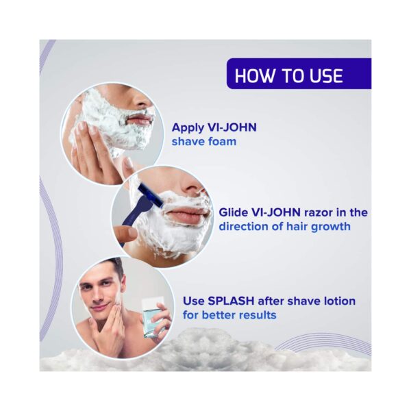 VI-JOHN Classic 5 Way Action Shaving Foam Enriched Vitamin E (200ml) - VI-JOHN