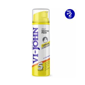 VI-JOHN Classic Lemon 5 Way Action Shaving Foam (Pack of 2) - VI-JOHN