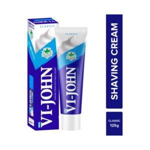 VI-JOHN Classic Shaving Cream With Tea Tree Oil & Bacti-Guard (125g) - VI-JOHN