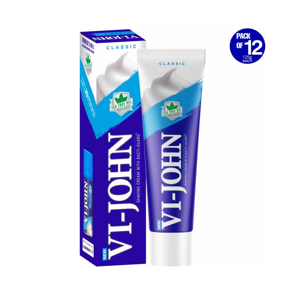 VI-JOHN Classical Bacti-Guard Shaving Cream (Pack of 12) - VI-JOHN