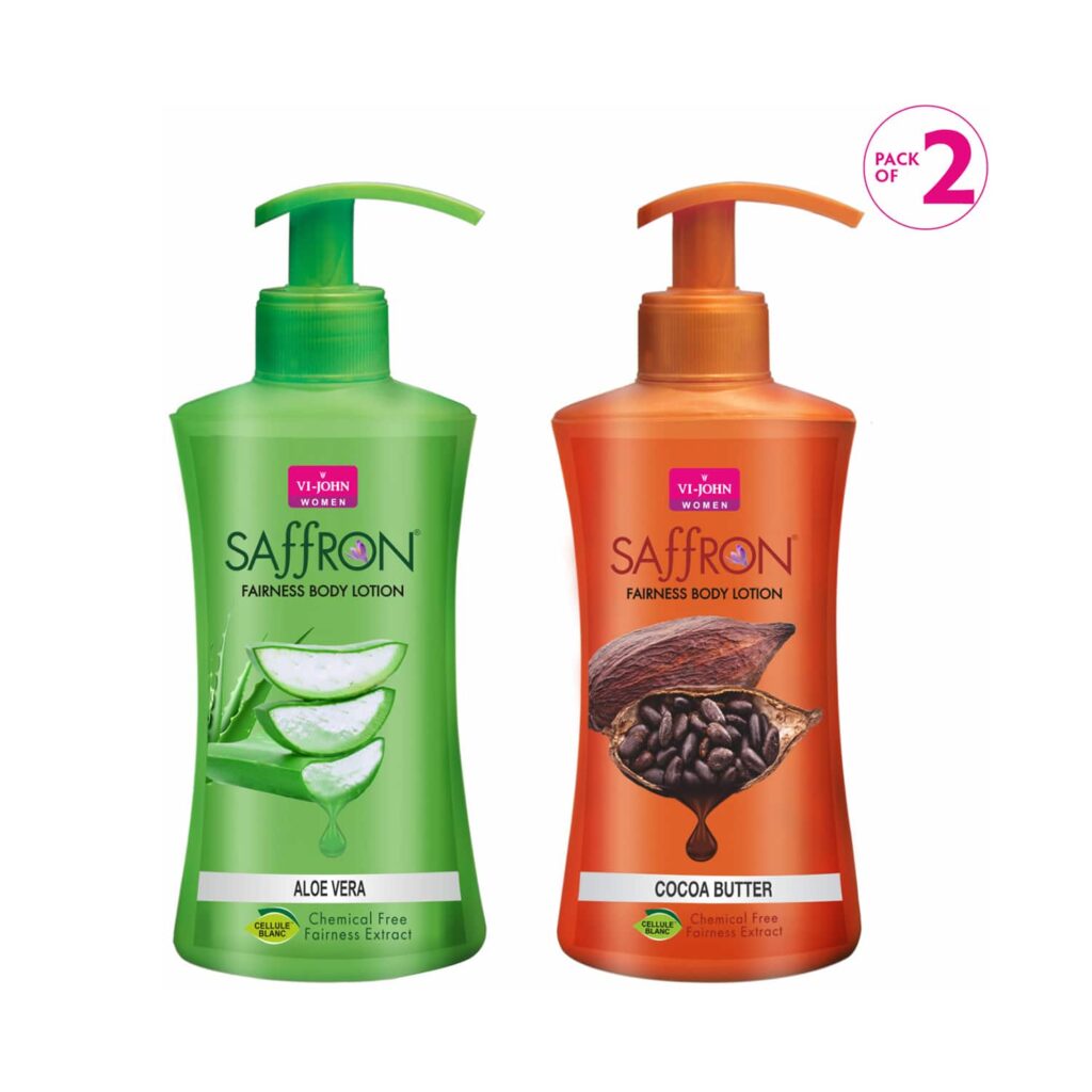 VI-JOHN Fairness Saffron Body Lotion - Aloe Vera and Cocoa Butter - VI-JOHN