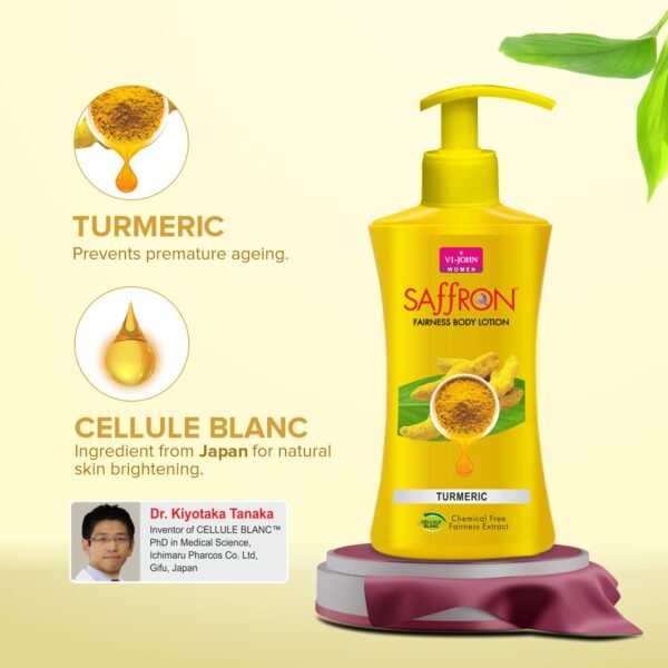 VI-JOHN Fairness Saffron Body Lotion - Turmeric and Milk Almond - VI-JOHN