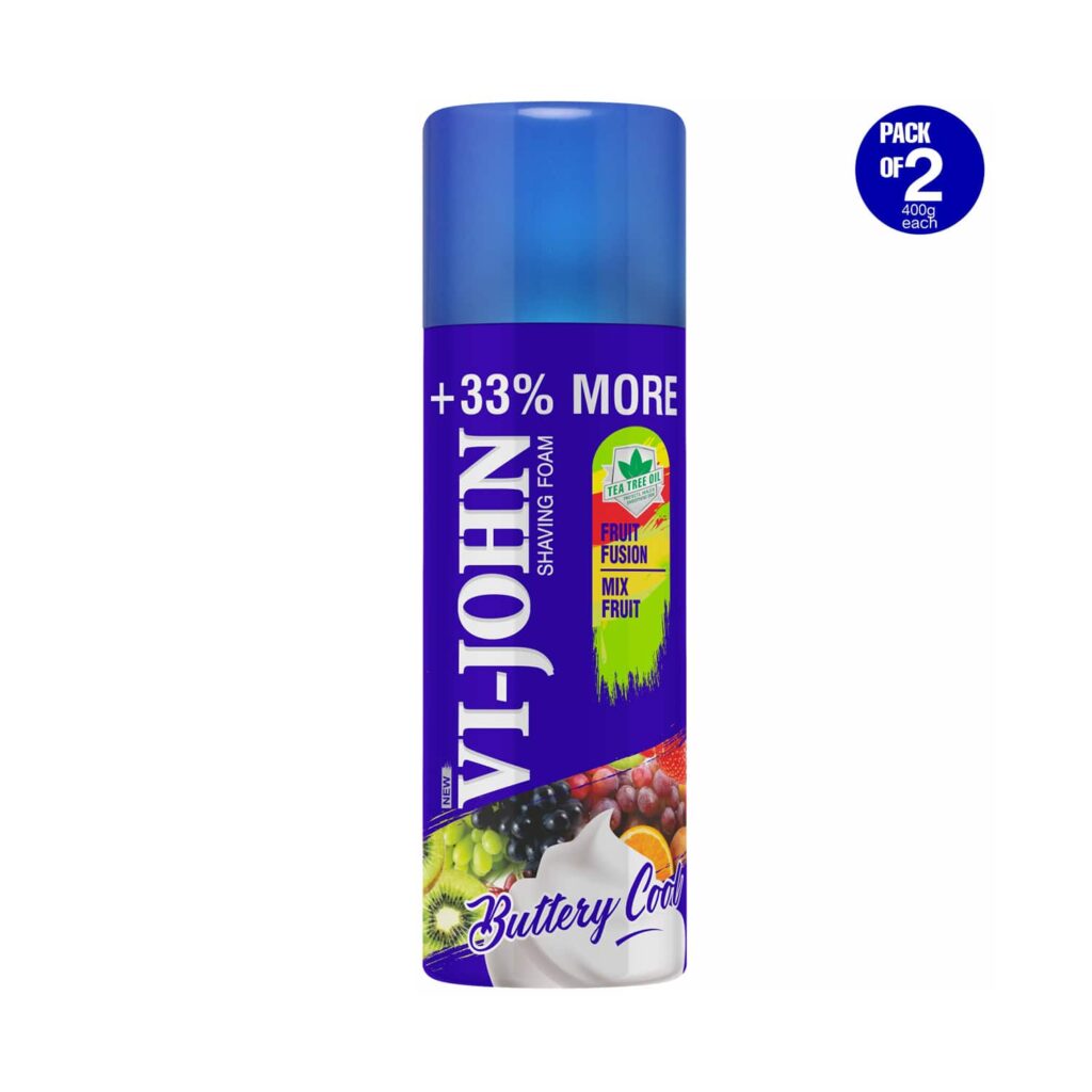 VI-JOHN Fruit Fusion Mix Fruit Shaving Foam (Pack of 2) - VI-JOHN