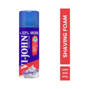VI-JOHN Hard Skin Shaving Foam Vitamin E Enriched & Antibacterial Properties (400g) - VI-JOHN